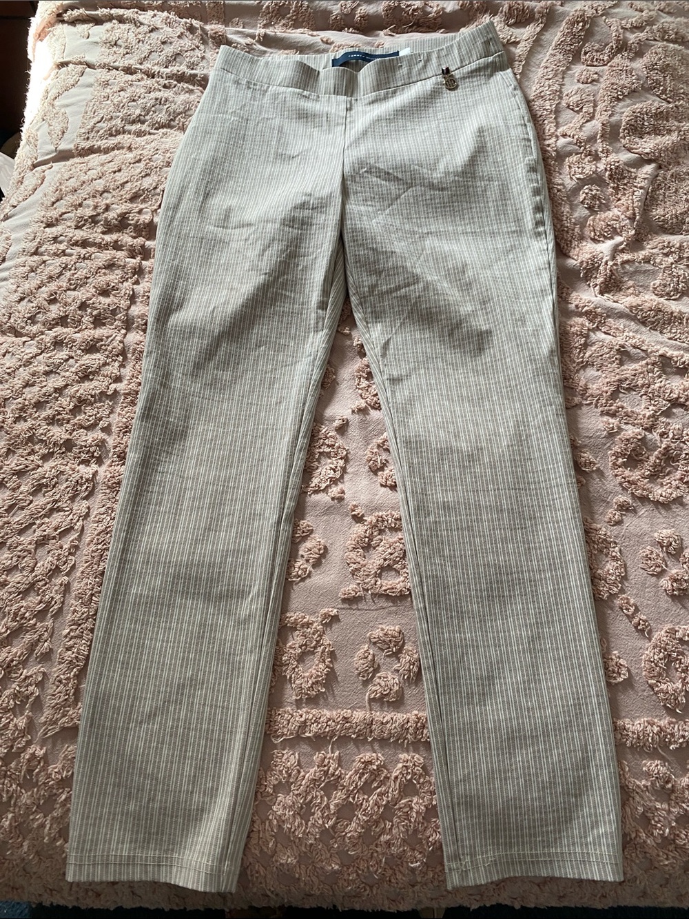 Tommy Hilfiger Beige Pinstripe Chinos